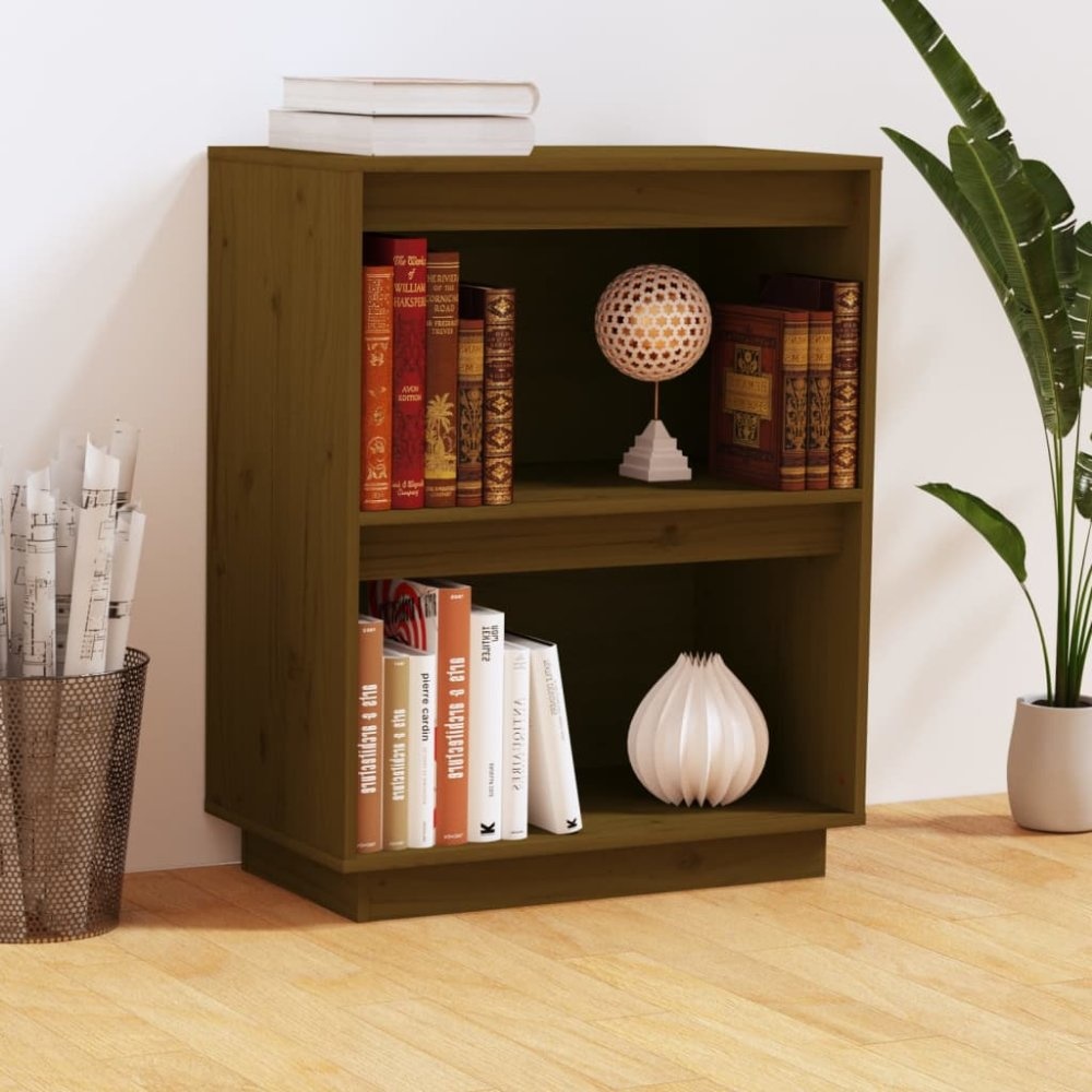 VidaXL Wandkast 60x34x75 cm massief grenenhout honingbruin