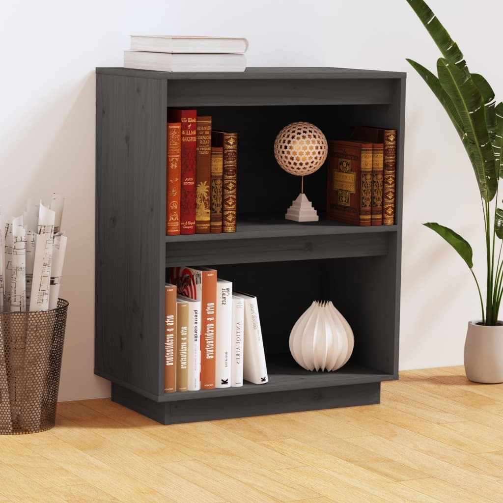 VidaXL Wandkast 60x34x75 cm massief grenenhout grijs