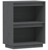 VidaXL Wandkast 60x34x75 cm massief grenenhout grijs