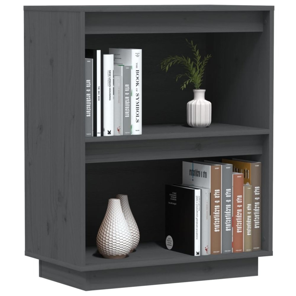 VidaXL Wandkast 60x34x75 cm massief grenenhout grijs