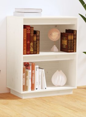 VidaXL Wandkast 60x34x75 cm massief grenenhout wit