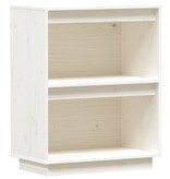 VidaXL Wandkast 60x34x75 cm massief grenenhout wit