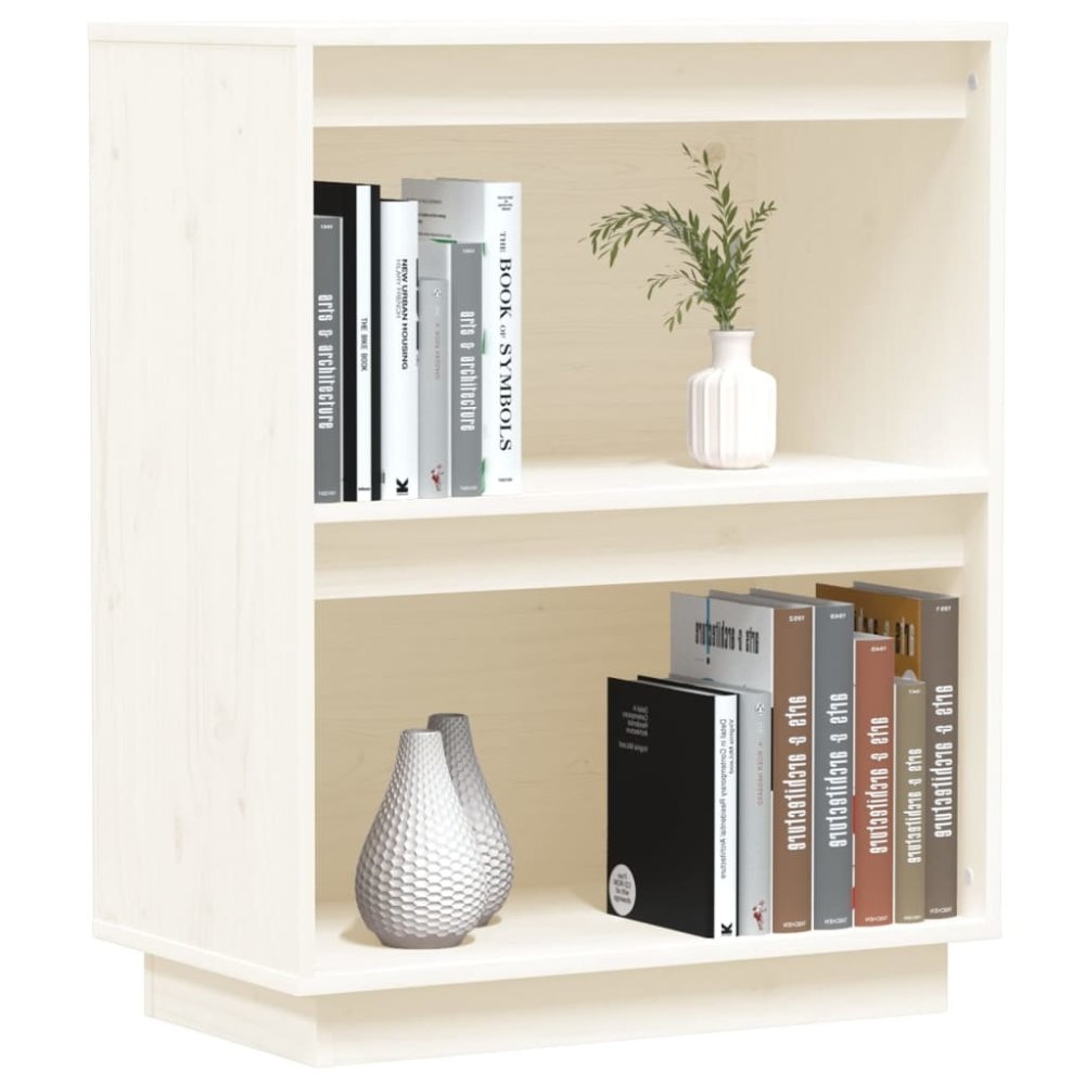 VidaXL Wandkast 60x34x75 cm massief grenenhout wit