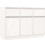 VidaXL Dressoir 110x34x75 cm massief grenenhout wit