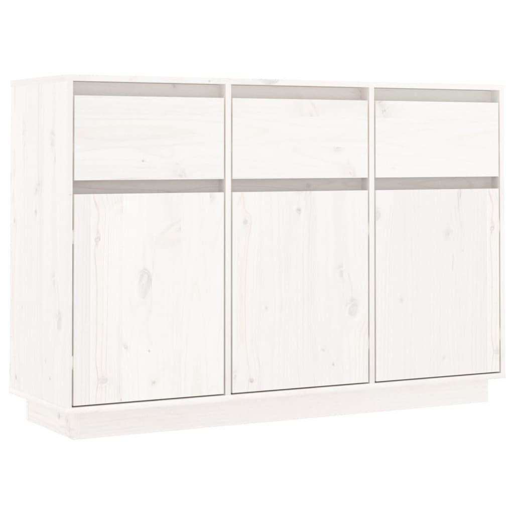 VidaXL Dressoir 110x34x75 cm massief grenenhout wit