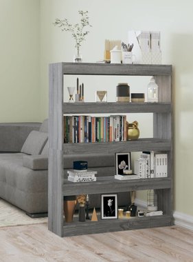 vidaXL Boekenkast/kamerscherm 100x30x135 cm grijs sonoma eikenkleurig