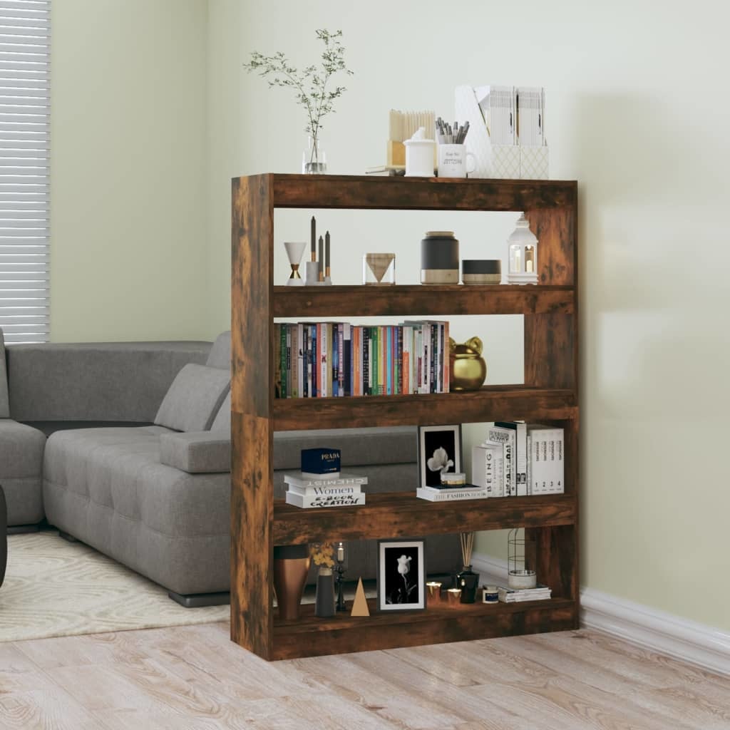 VidaXL Boekenkast/kamerscherm 100x30x135 cm gerookt eikenkleurig