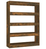 VidaXL Boekenkast/kamerscherm 100x30x135 cm gerookt eikenkleurig