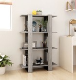 vidaXL Boekenkast/kamerscherm 80x30x123,5 cm grijs sonoma eikenkleurig