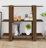 vidaXL Boekenkast/kamerscherm 100x30x87 cm bruineikenkleurig