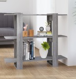 vidaXL Boekenkast/kamerscherm 100x30x87 cm grijs sonoma eikenkleurig