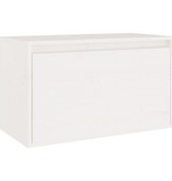 vidaXL Wandkast 60x30x35 cm massief grenenhout wit