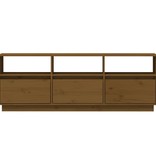 VidaXL Tv-meubel 140x37x50 cm massief grenenhout honingbruin
