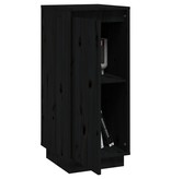 VidaXL Dressoirs 2 st 31,5x34x75 cm massief grenenhout zwart