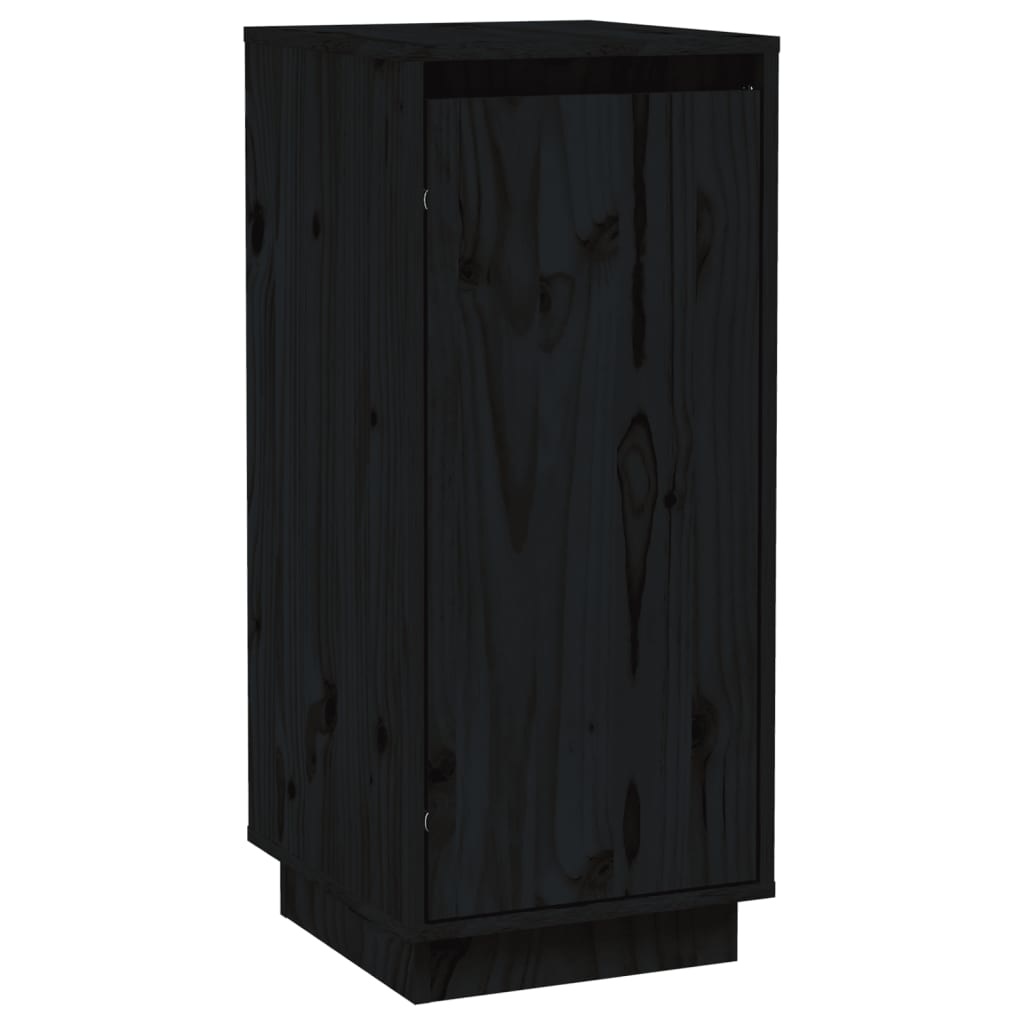 VidaXL Dressoirs 2 st 31,5x34x75 cm massief grenenhout zwart