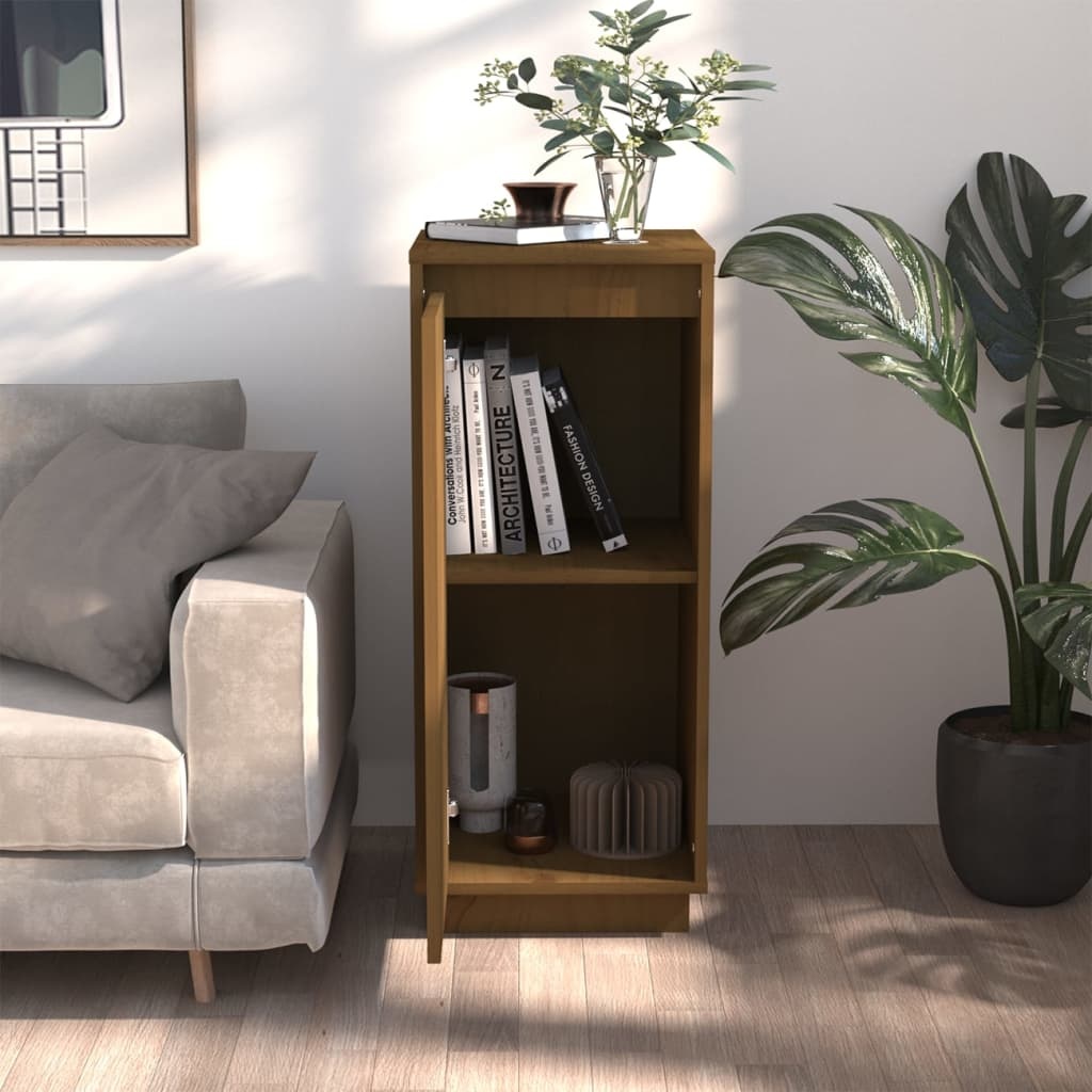 VidaXL Dressoir 31,5x34x75 cm massief grenenhout honingbruin