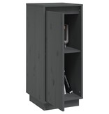 VidaXL Dressoirs 2 st 31,5x34x75 cm massief grenenhout grijs
