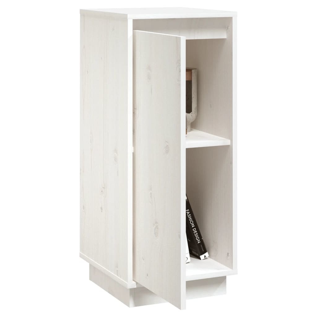 VidaXL Dressoirs 2 st 31,5x34x75 cm massief grenenhout wit