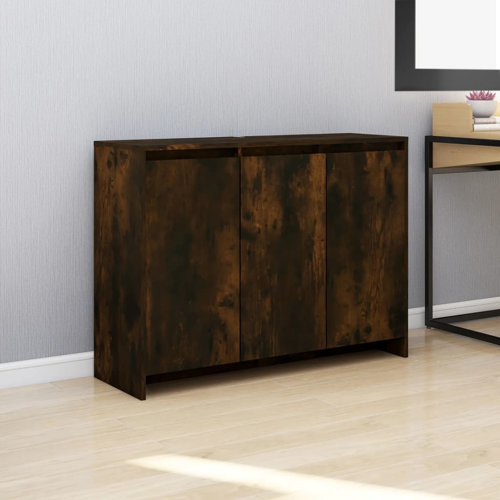 VidaXL Dressoir 102x33x75 cm spaanplaat gerookt eikenkleurig