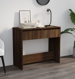 VidaXL Wandtafel 89x41x76,5 cm staal bruineikenkleurig