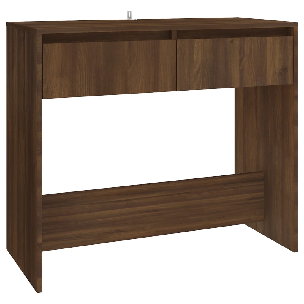 VidaXL Wandtafel 89x41x76,5 cm staal bruineikenkleurig