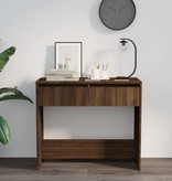 VidaXL Wandtafel 89x41x76,5 cm staal bruineikenkleurig
