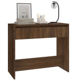 VidaXL Wandtafel 89x41x76,5 cm staal bruineikenkleurig
