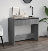 VidaXL Wandtafel 89x41x76,5 cm staal grijs sonoma eikenkleurig
