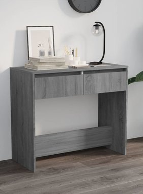 VidaXL Wandtafel 89x41x76,5 cm staal grijs sonoma eikenkleurig