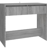 VidaXL Wandtafel 89x41x76,5 cm staal grijs sonoma eikenkleurig