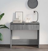 VidaXL Wandtafel 89x41x76,5 cm staal grijs sonoma eikenkleurig