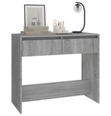 VidaXL Wandtafel 89x41x76,5 cm staal grijs sonoma eikenkleurig