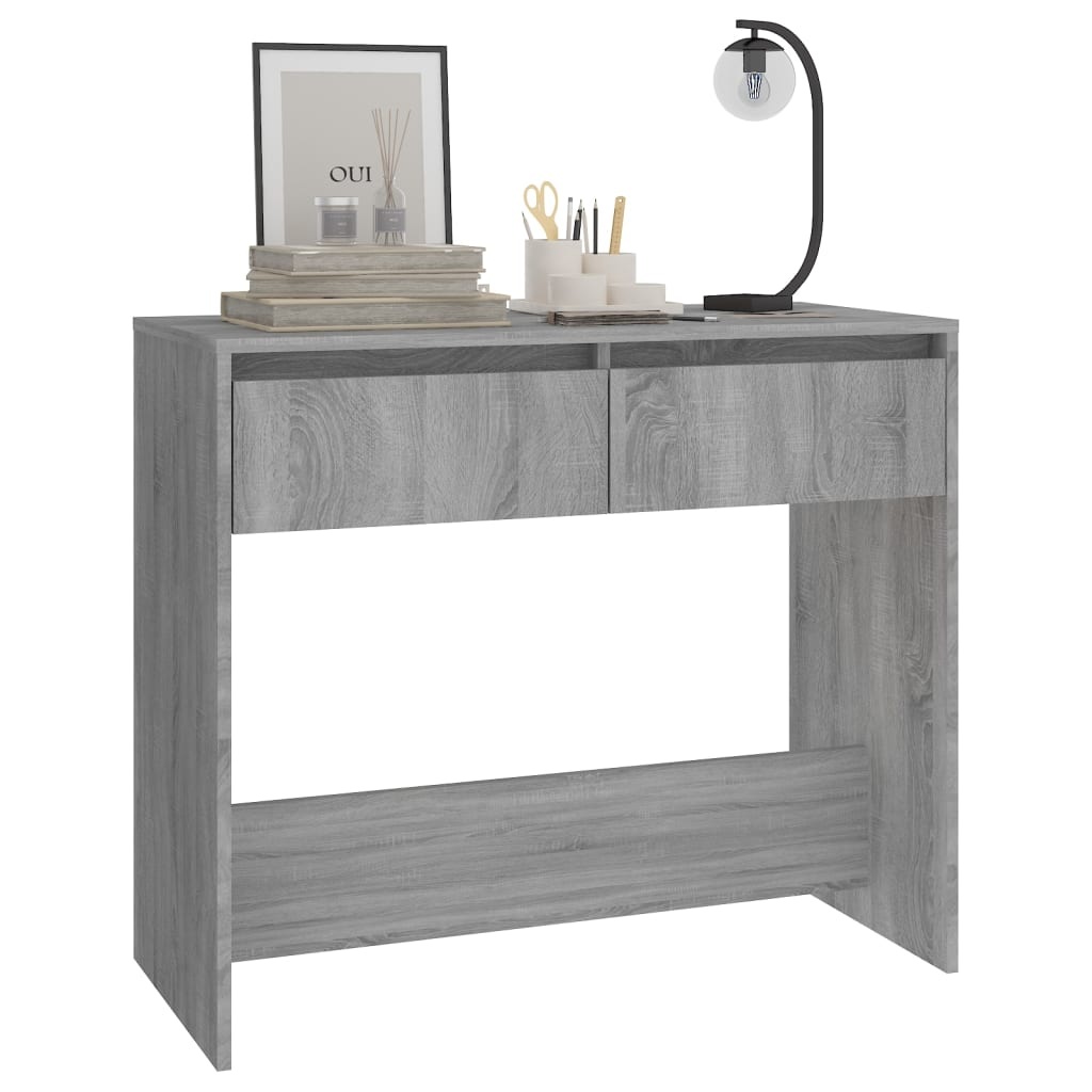 VidaXL Wandtafel 89x41x76,5 cm staal grijs sonoma eikenkleurig