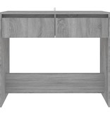 VidaXL Wandtafel 89x41x76,5 cm staal grijs sonoma eikenkleurig