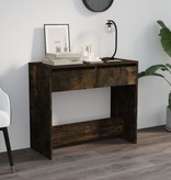 VidaXL Wandtafel 89x41x76,5 cm staal gerook eikenkleurig