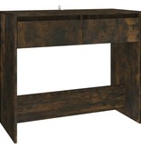 vidaXL Wandtafel 89x41x76,5 cm staal gerook eikenkleurig