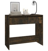 VidaXL Wandtafel 89x41x76,5 cm staal gerook eikenkleurig
