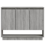 VidaXL Dressoir 97x31x75 cm spaanplaat grijs sonoma eikenkleurig