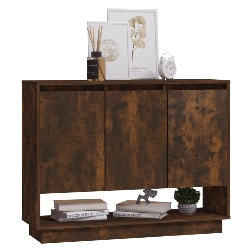 VidaXL Dressoir 97x31x75 cm spaanplaat gerookt eikenkleurig