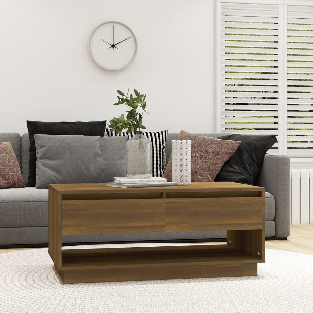 VidaXL Salontafel 102,5x55x44 cm spaanplaat bruin eikenkleurig
