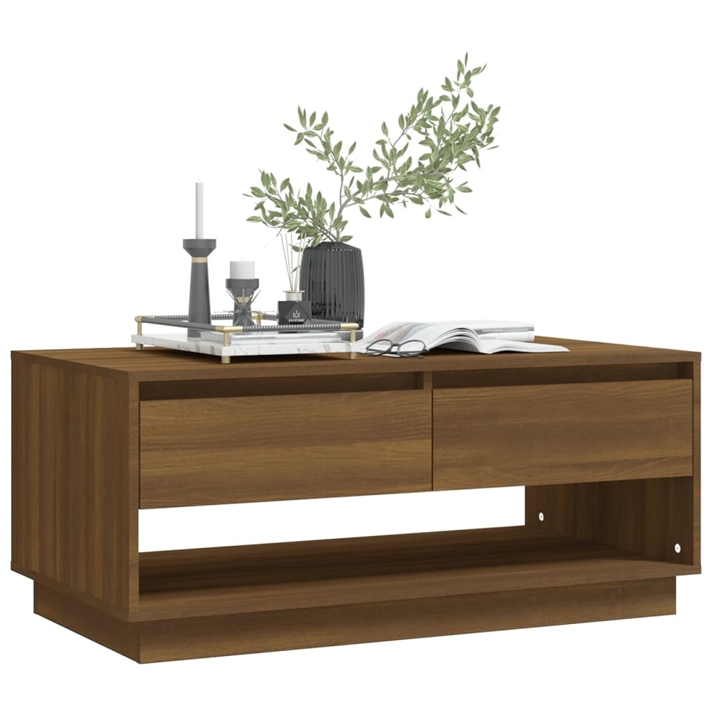VidaXL Salontafel 102,5x55x44 cm spaanplaat bruin eikenkleurig