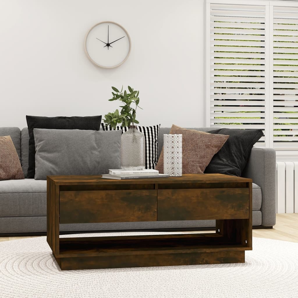 VidaXL Salontafel 102,5x55x44 cm spaanplaat gerookt eikenkleurig