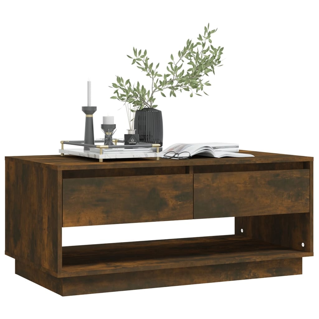 VidaXL Salontafel 102,5x55x44 cm spaanplaat gerookt eikenkleurig