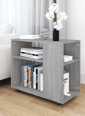 VidaXL Bijzettafel 70x35x55 cm bewerkt hout grijs sonoma eikenkleurig