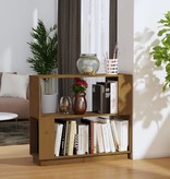 vidaXL Boekenkast/kamerscherm 80x25x70 cm massief hout honingbruin