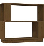 vidaXL Boekenkast/kamerscherm 80x25x70 cm massief hout honingbruin