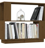 vidaXL Boekenkast/kamerscherm 80x25x70 cm massief hout honingbruin