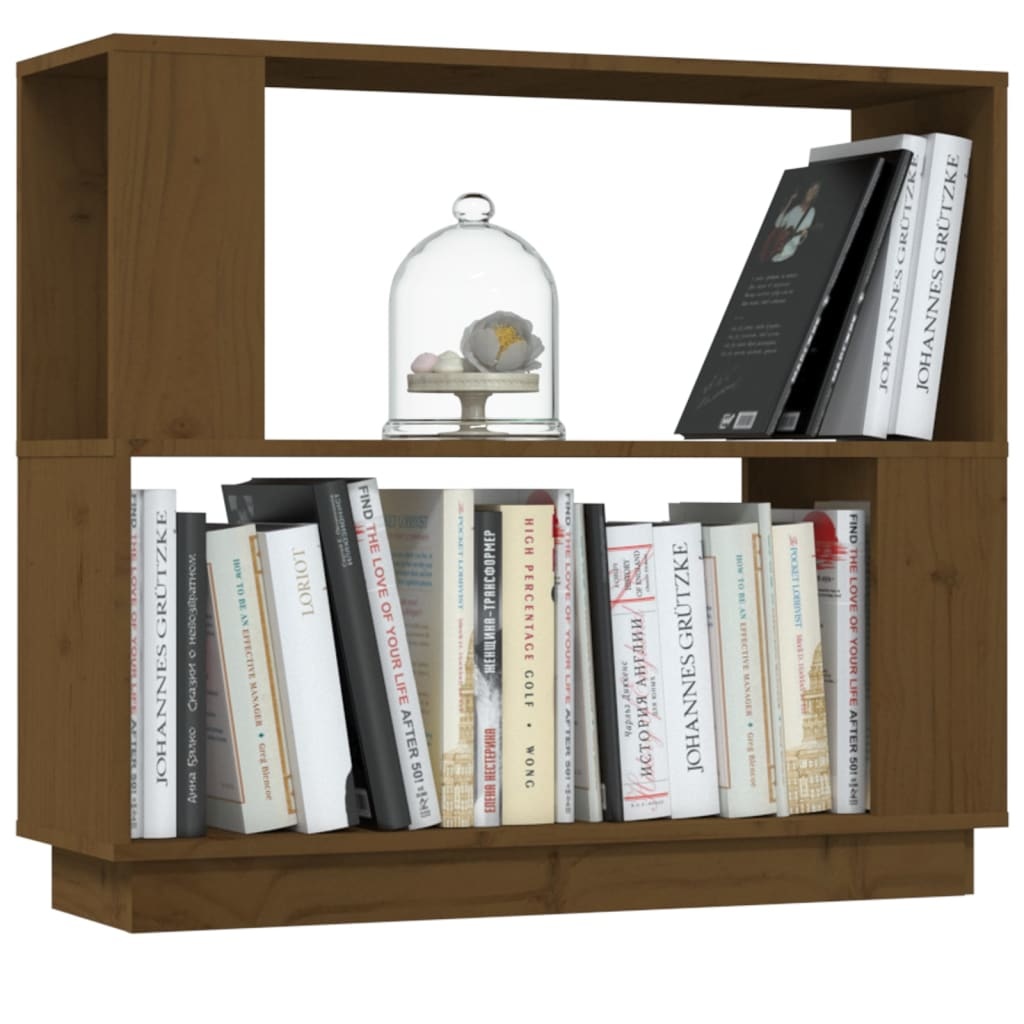 vidaXL Boekenkast/kamerscherm 80x25x70 cm massief hout honingbruin