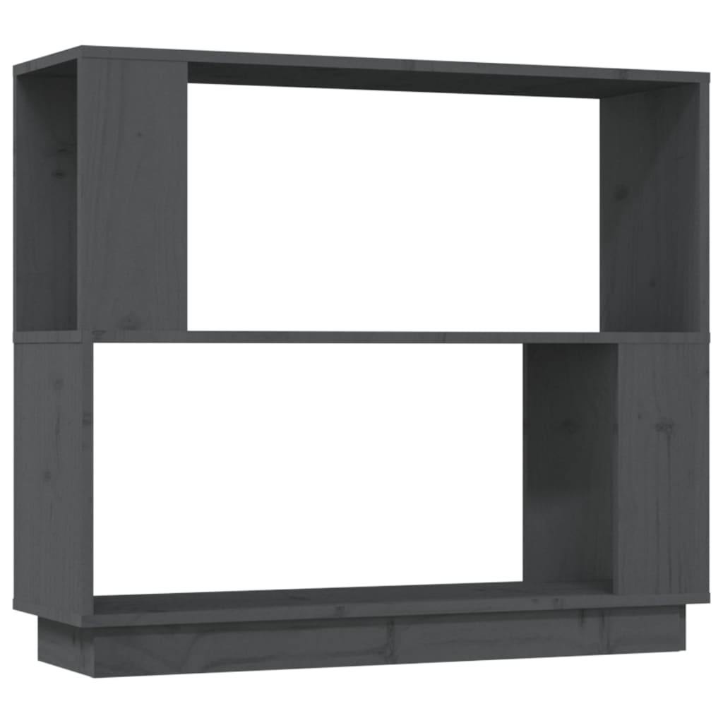 vidaXL Boekenkast/kamerscherm 80x25x70 cm massief grenenhout grijs