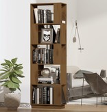 vidaXL Boekenkast/kamerscherm 51x25x163,5 cm grenenhout honingbruin